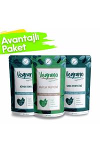 Vegrano Soya Proteini 100g + Bezelye Proteini 100g + Kinoa Unu 100g