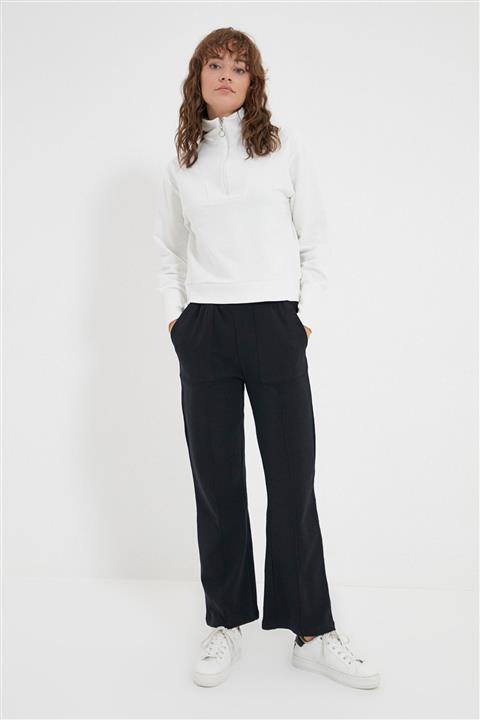 Trendyol Modest Lacivert Cepli Geniş Paça Örme  Eşofman Altı TCTAW22EI0003