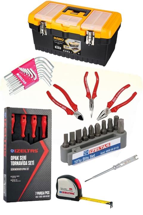 İzeltaş Süper Lüks El Aletleri Takım Çantası Seti