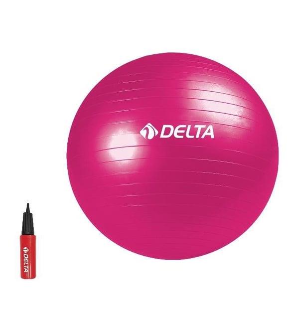 Delta 65 Cm Fuşya Deluxe Pilates Topu Ve Çift Yönlü Pompa Seti