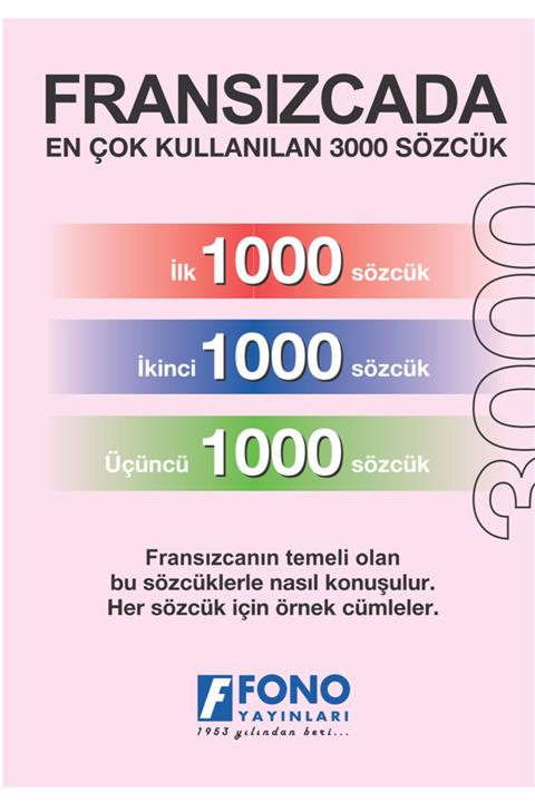Fono Yayınları Fransızca Ilk 3000 Sözcük
