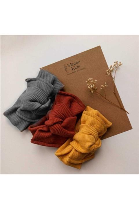 MinnieKids Kız Bebek Çocuk 3 Lü Ribana Seti