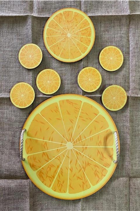 Manor 8 Parça Tepsi Bardak Altlığı Nihale Set