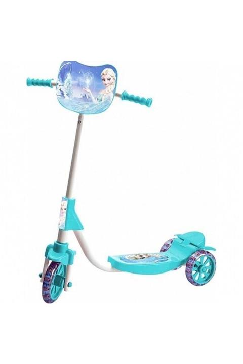 Beren Oyuncak Karlar Ülkesi Elsa 3 Tekerlekli Şeffaf Silikon Tekerlekli Frenli Çocuk Scooterı