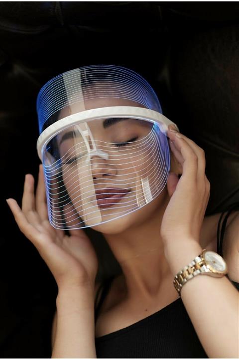 ENOVE Led Güzellik Maskesi Şeffaf 3 Renkli Anti Ageing