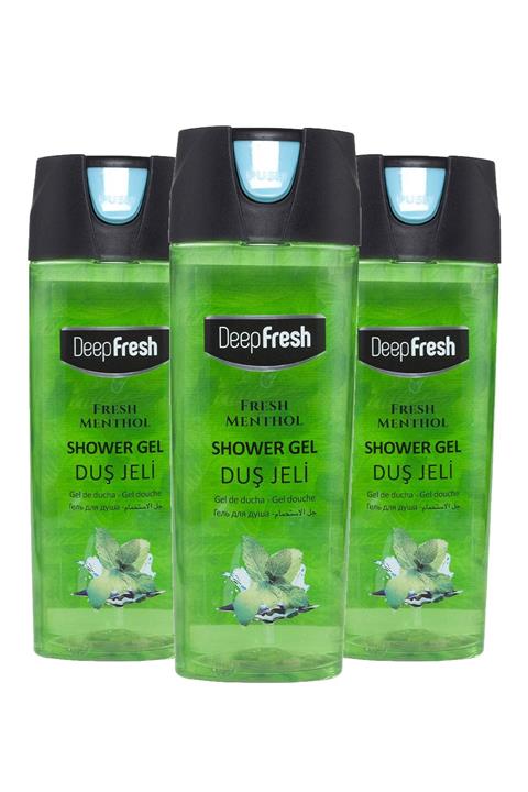 Deep Fresh Pratik Kapaklı Duş Jeli Fresh Mentol 3 X 500 Ml