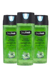 Deep Fresh Pratik Kapaklı Duş Jeli Fresh Mentol 3 X 500 Ml