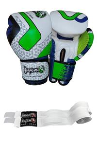 Dragon Profesyonel Deri Boks Eldiveni Muay Thai Kick Boks Eldiveni Ve Bandaj 2'li Set