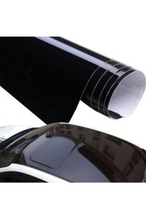 KRCDİJİTAL Parlak Siyah Hava Kanallı Jelatinli Tavan Folyosu 50x152 cm