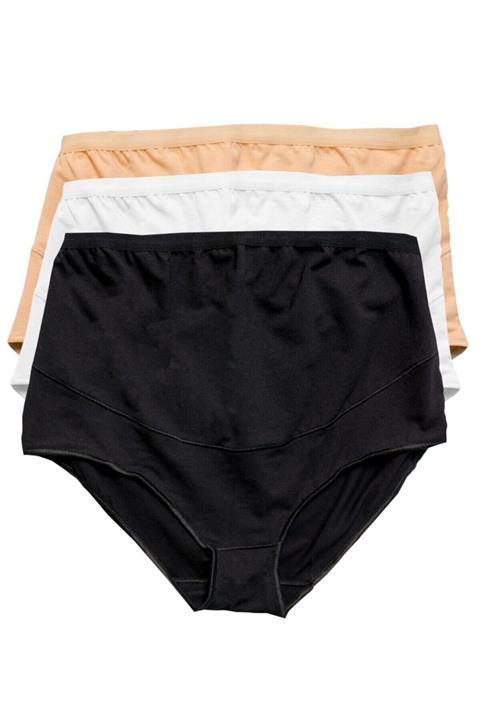 BSM Kadın Karışık Modal Pamuk Geniş Rahat Hamile Külot 48513  3 Lü