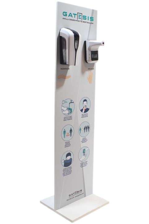 Gatesis Temassız Ateş Ölçerli Akıllı Dezenfektan Standı