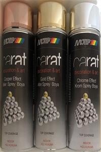 Motip Carat Sprey Boya Efekt Set Bakır - Altın - Krom