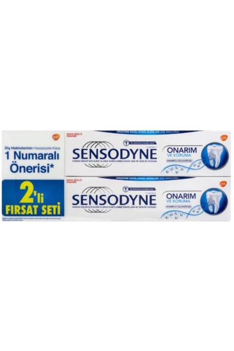 Sensodyne Onarım Ve Koruma  Diş Macunu 75ml 2li