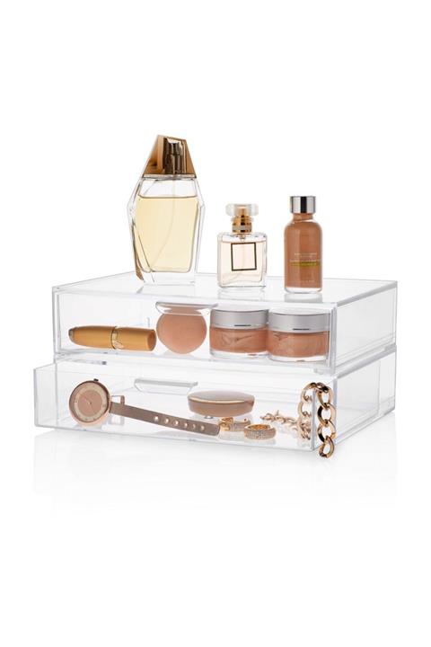 EsdaStore Artırılabilir Çekmeceli Makyaj Organizer 2 Li