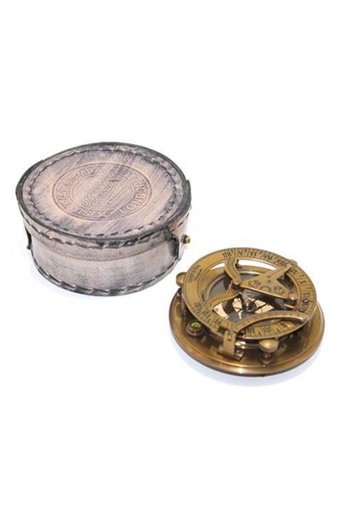 Trendest Güneş Pusulası Deri Kutulu Dekoratif Hediyelik