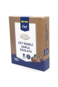 Metro Chef Çift Renkli Damla Çikolata 250 G