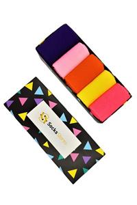 Socks Stores Unisex Neon Renkler Çorap Kutusu 5'li