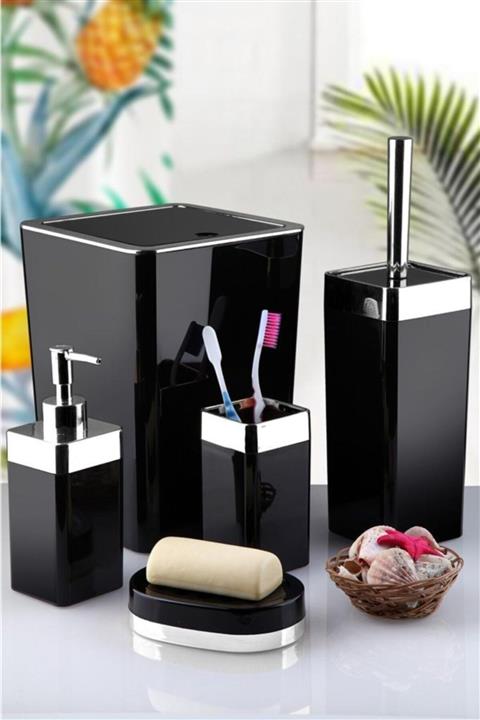 İmera Akrilik 5 Parça Kare Banyo Seti