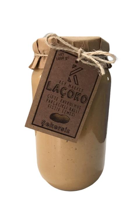 KEY Market Laçoko Çifte Kavrulmuş Parçacıklı Ballı Fıstık Ezmesi 1 Kg