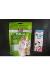 Bio PetActive Yavru Kedi ve Emziren Anne Sütü Toz Kitten Milk Replacer 200 gr ve Yedek Başlıklı Biberon