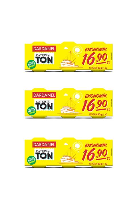 Dardanel 80x3 Ekonomik Ton Balığı 3'lü Paket