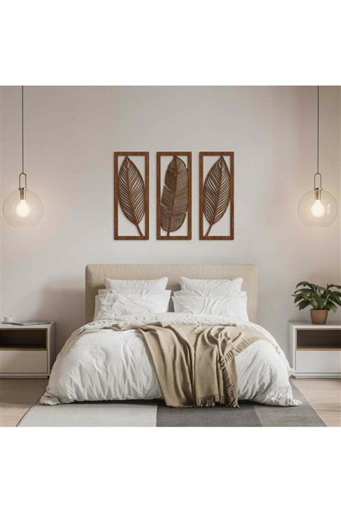 evdeucuz Yaprak Desenli Duvar Dekoru