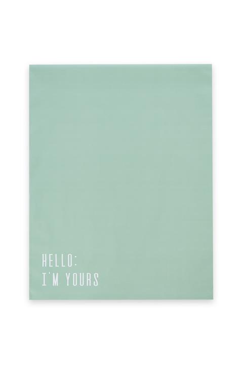 House Of Pack Renkli Kargo Poşeti - 22*31 Cm - Yeşil - 100 Adet - 'hello I'm Yours' Baskılı
