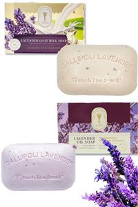 Gallipoli Lavender Bitkisel Sivilce Kurutucu Cilt Temizleyici Keçi Sütü Sabun + Lavanta Sabun Cilt Canlandırıcı Set