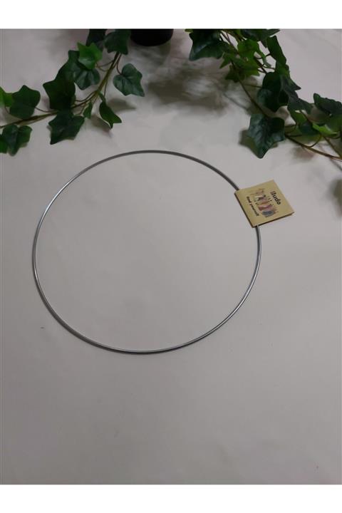 Enludo Metal Makrome Çember 30 Cm Galvanizli Kasnak Halka Düş Kapanı
