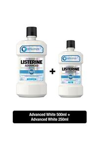 Listerine Advanced White Hafif Tat Alkolsüz Ağız Bakım Suyu 500 ml + 250 ml  Set