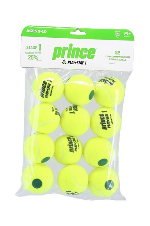 Prince Play+ Stay 12 Adet Yeşil Noktalı Çocuk Tenis Topu 7g337000080