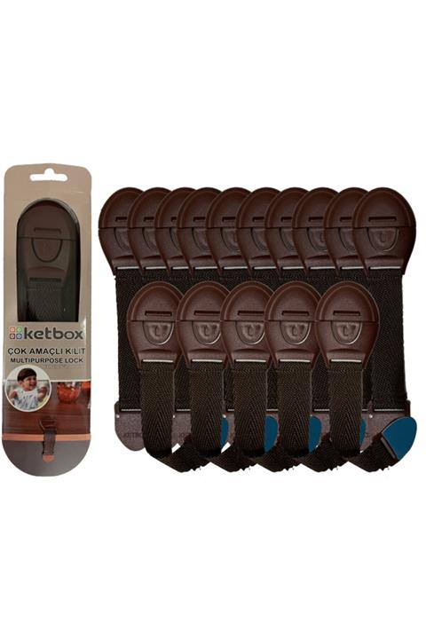 ketbox Çocuk, Bebek Çekmece, Dolap, Beyaz Eşya Güvenlik Emniyet Koruma Kilidi - Çok Amaçlı Kilit 15 Adet