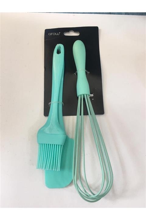 AROW Silikon 3 'lü Çırpıcı Spatula, Fırça Hazırlık Seti