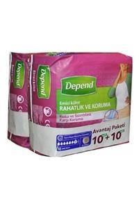 Depend Kadın Emici Orta Külot 10+10 Paket