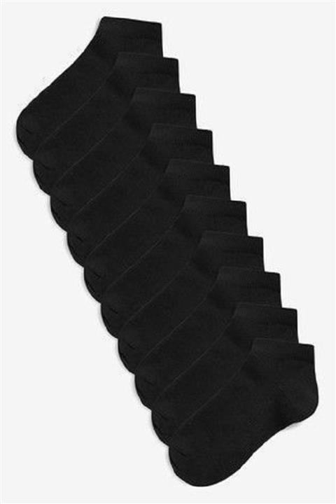 B&D SOCKS 10'lu Ekonomik Paket Siyah Patik Çorap