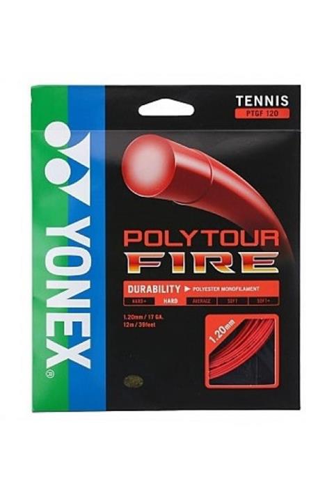 YONEX Unisex Tenis Kordajı - Poly Tour Fıre 120 (12 M) - PTF120-MKT12