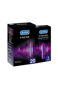 Durex Intense Prezervatif 20' li+Durex Delight Bullet Vibratör