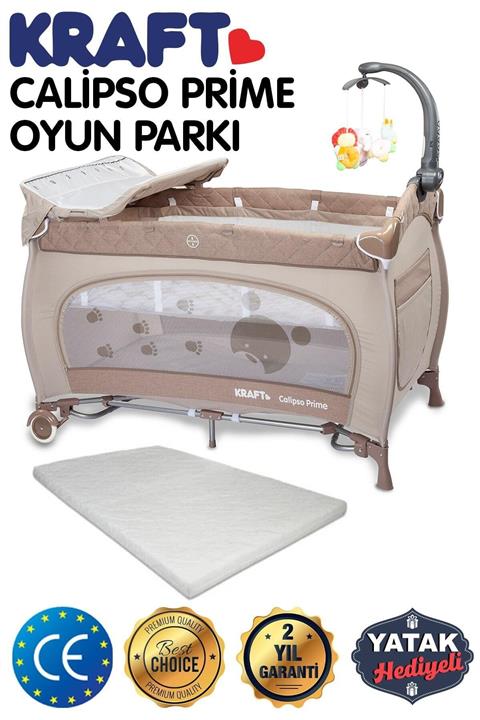 Kraft Calipso Prime Dönenceli Oyun Parkı Bej - Yatak Hediyeli