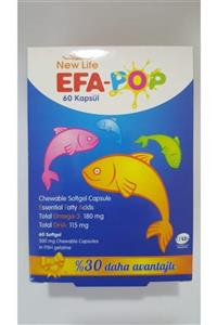 New Life Efa-pop Çiğnenebilir Balık Yağı 60 Kapsül