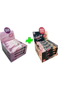 Uniq2Go Crunchy Mıdı Fıstıkezmeli+ Tatlı-ekşi Pre-probiyotik Mıdı Çilekli Proteinbar(32 Adet)