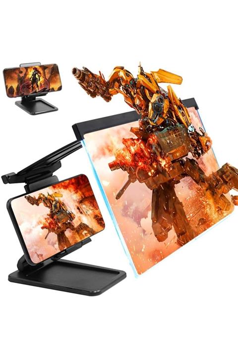 gaman Tablet Telefon Standı Tutucu Telefon Ekran 3d Projektör Filmler Videolar İçin Ekran Büyütücü Beyaz