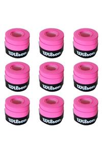 Wilson Comfort Bowl O'grips 9 Adet Grip, Tenis Raketi Gribi Pembe