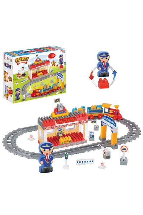 Dede Oyuncak Raylı Tren Set 65 Prç