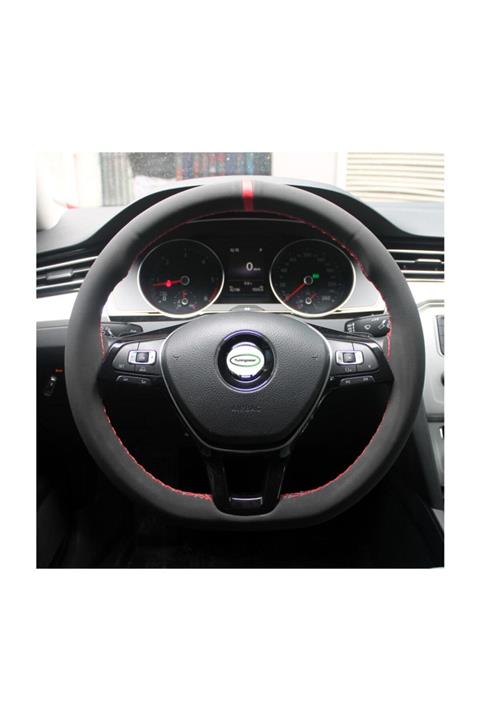 Fox Yüzüklü Alcantara Model Dikişli Oto Direksiyon Kılıfı