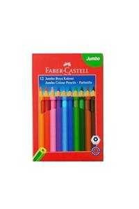 Faber Castell Jumbo Kuru Boya 12 Renk Köşeli