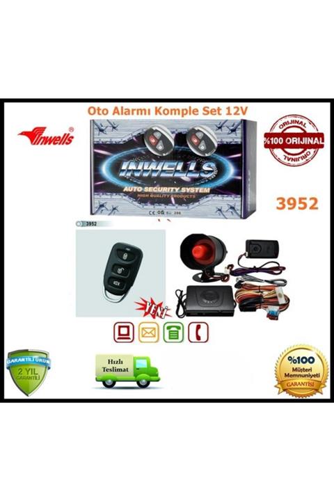 Inwells Oto Alarmı Inwells 12v Garantili 3952