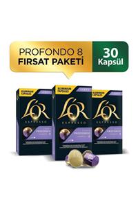 L'OR Lungo Profondo ıntensity 8-nespresso Uyumlu Kapsül Kahve Fırsat Paketi 10 X 3 Paket 30 Adet