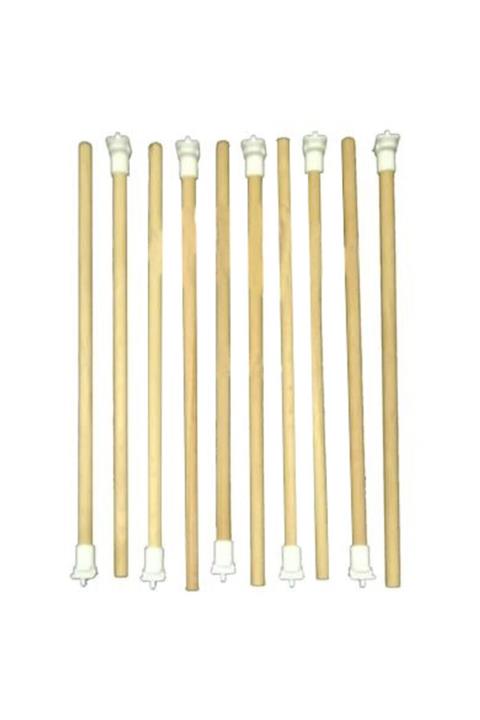 SevdePet Plastik Tünek Başlıklı Tahta Tünek 10 mm x 40 cm x 10 Adet