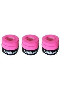 Wilson Comfort Bowl O'grips 3 Adet Grip, Tenis Raketi Gribi Pembe