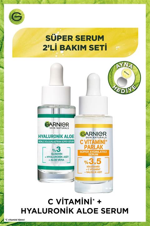 Garnier Süper Serum 2'li Bakım Seti C Vitamini + Hyaluronik Aloe